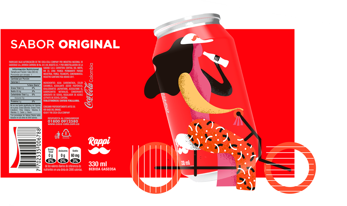 Coca Cola Clipart 330ml Png (1400x713), Png Download