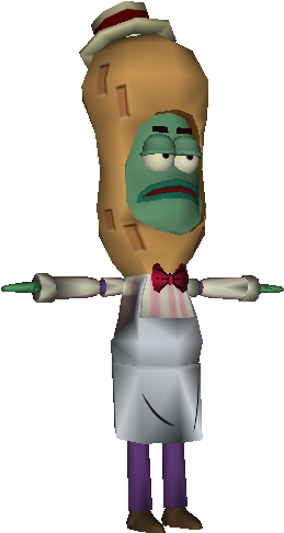 Pc Computer The Spongebob Squarepants Movie Waiter (750x650), Png Download