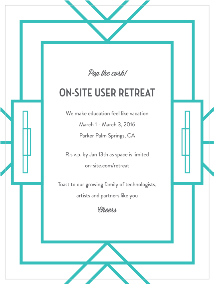 On Site User Retreat Invitation (1000x1519), Png Download