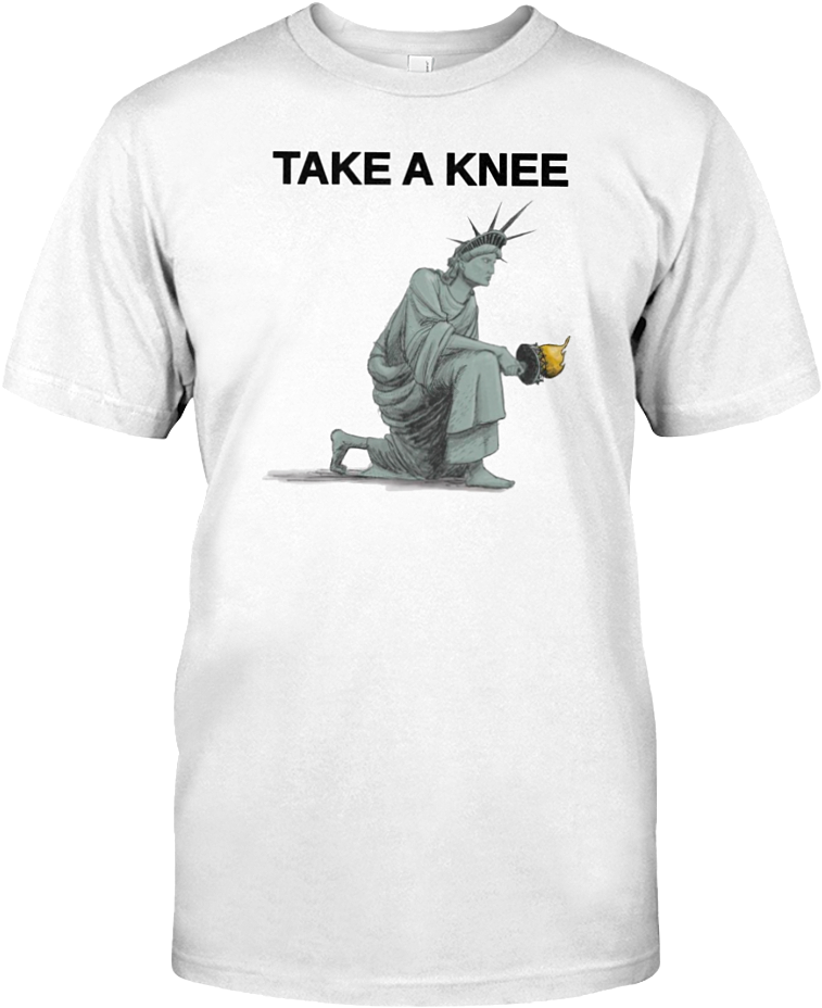 Lady Liberty Take A Knee T Shirt (900x1125), Png Download