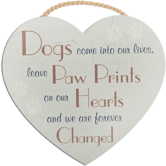Paw Prints On Our Heart-shaped Rope Sign (800x600), Png Download