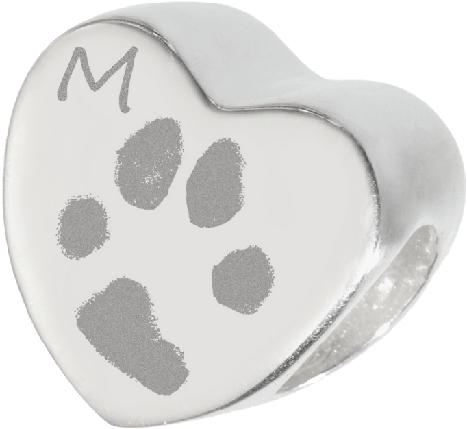 Paw Print Charm Bead (990x990), Png Download