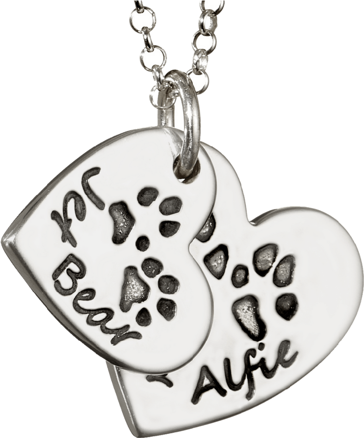 Paw Print Necklace (990x990), Png Download