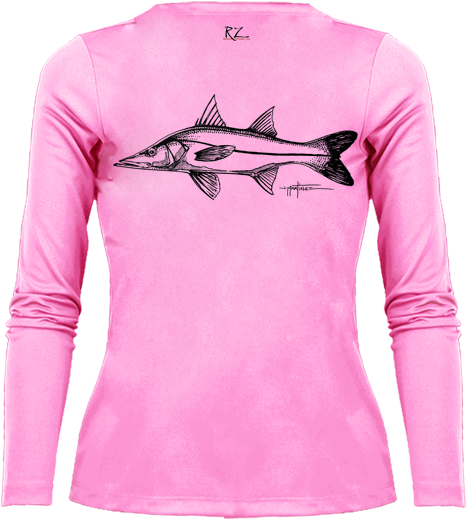 Hewes Womens Cut L/s Technical Fishing Shirt- Snook (600x800), Png Download