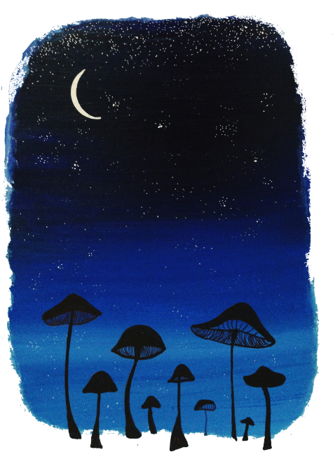 Illustration Art Design Psychedelic Blue Artists On (500x667), Png Download