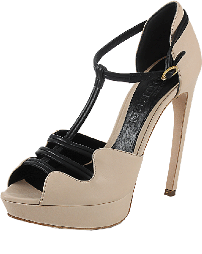 Cage Toe T-strap Sandal Alexander Mcqueen Shoes, Black (571x571), Png Download