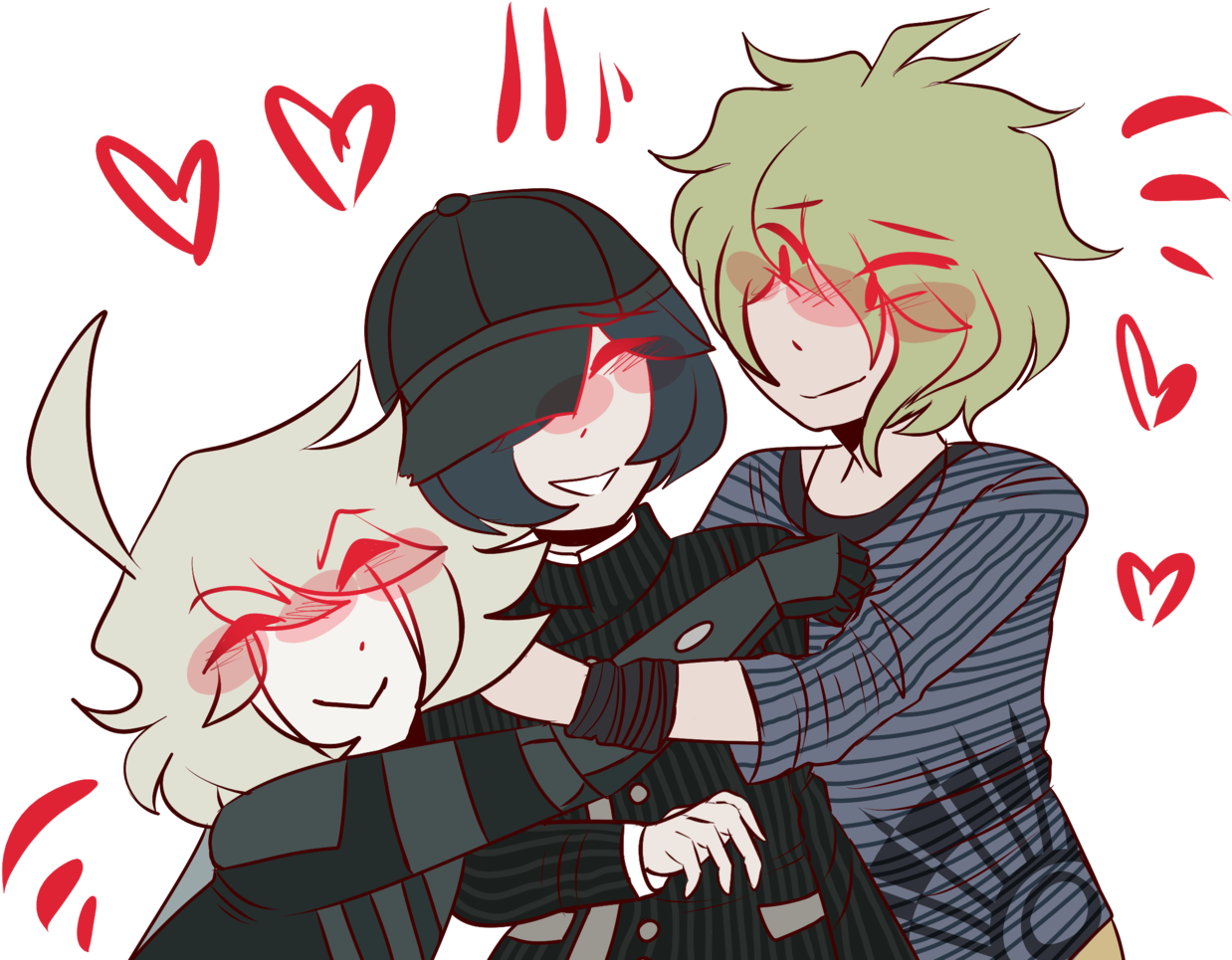 “doodle Request For Shuichi X Kiibo X Rantaro ” I Hope (1280x992), Png Download