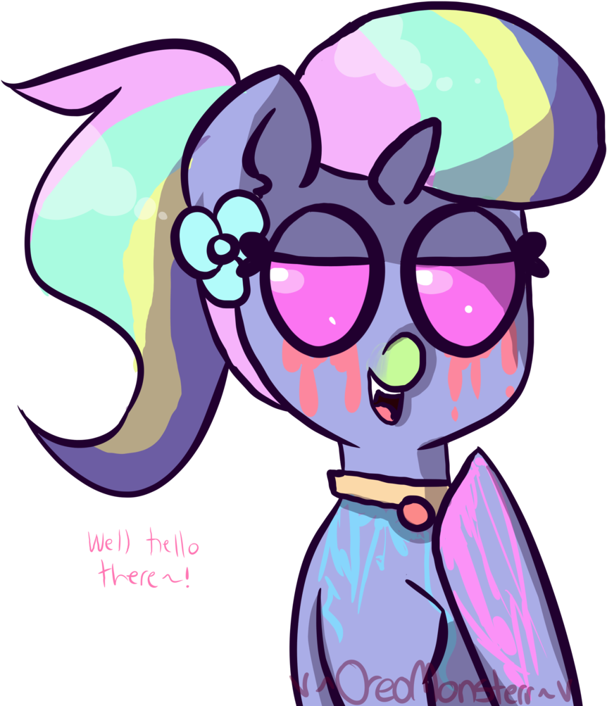 Oreomonsterr, Demon Pony, Fangs, Lidded Eyes, Oc, Oc (981x1024), Png Download
