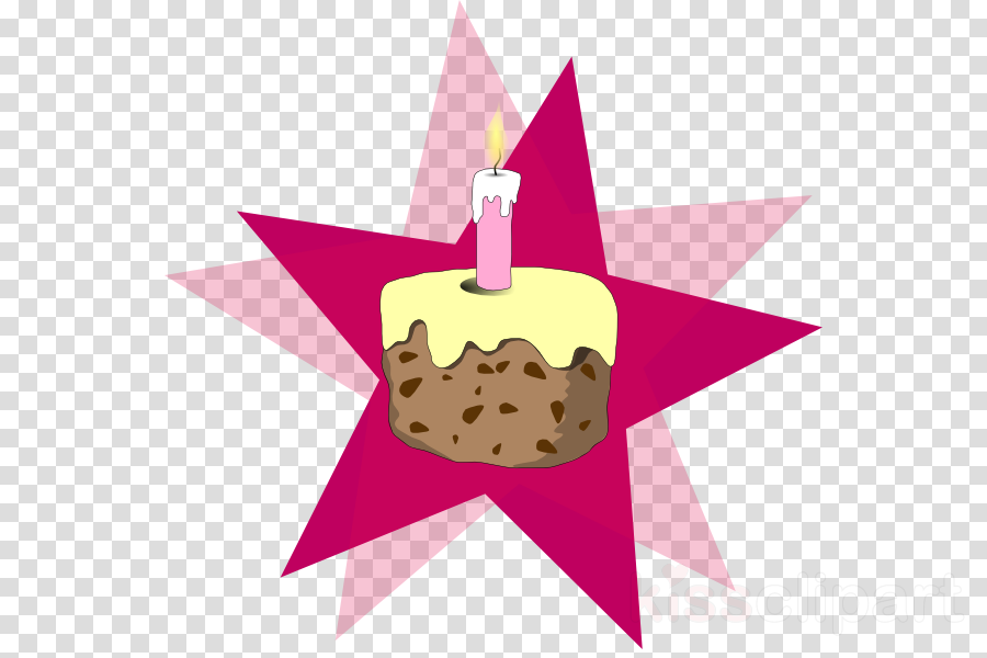 Cake With Candle Clipart Frosting & Icing Cupcake Birthday (900x600), Png Download