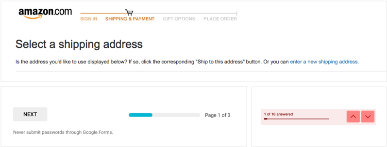 Multi-step Wizards From Amazon, Google Forms And Typeform (847x367), Png Download
