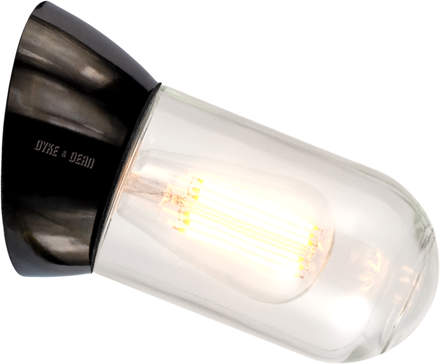 Rear Wired Angled Bakelite Wall Light Clear (900x900), Png Download