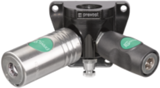 Female Thread Two Port Wall Bracket (540x720), Png Download