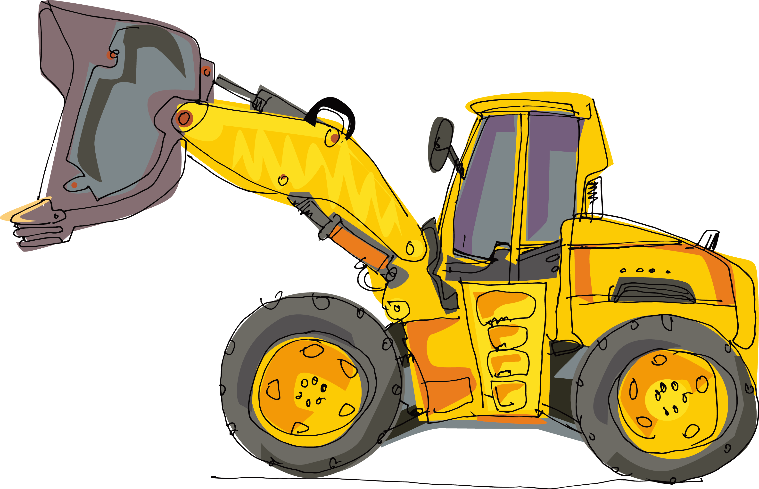 Image Black And White Bulldozer Clipart Heavy Equipment (3128x2016), Png Download