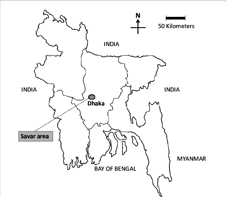 Location Of Sampling Area In The Map Of Bangladesh (762x667), Png Download