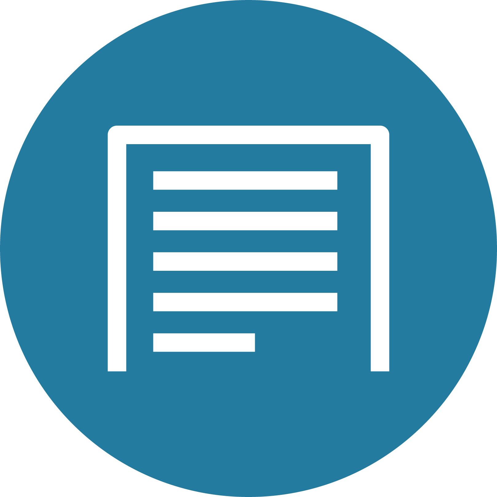 Icon Shows A Paper With Several Lines On It (1617x1617), Png Download