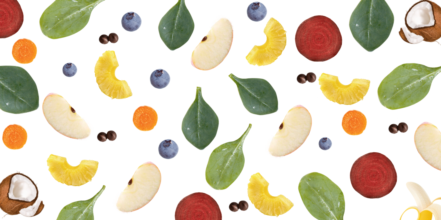 Fruit & Veggie Background (1500x750), Png Download