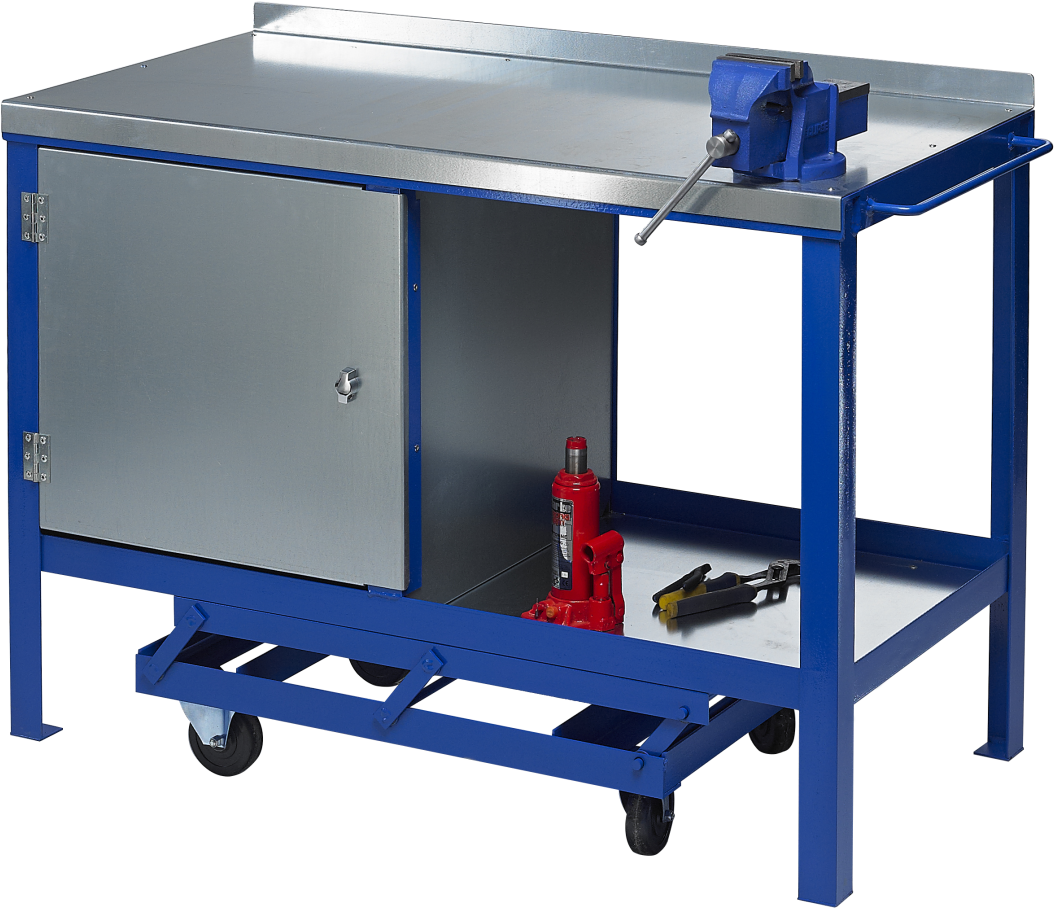 J - A - S - Engineering 1260scp Steel Top Mobile Workbench (1200x1073), Png Download
