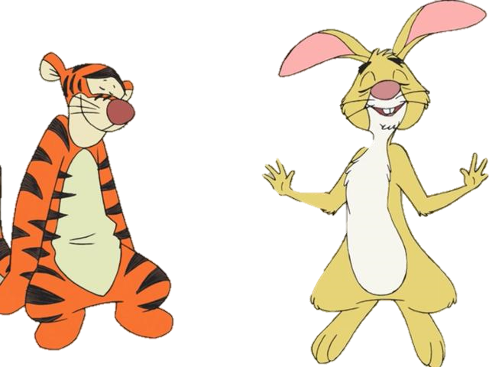 Clipart Rabbit Tigger (1000x750), Png Download