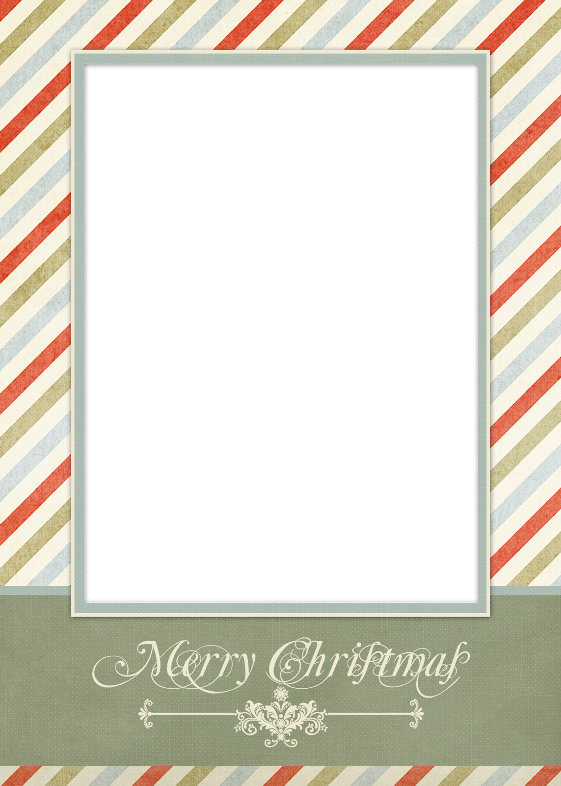 Vintage Christmas Card Frames (1143x1600), Png Download