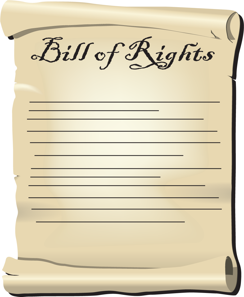 Download Bill Of Rights Scroll PNG Image with No Background
