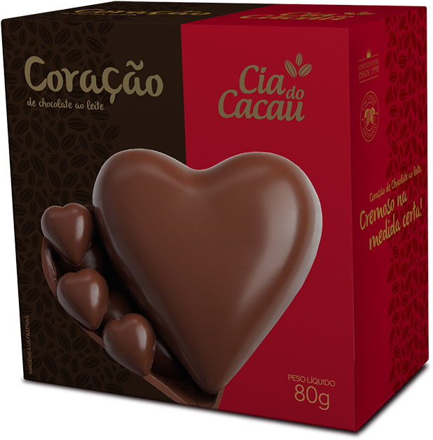Clip Art Coração De Chocolate Ao Leite Cia Do Cacau (800x800), Png Download