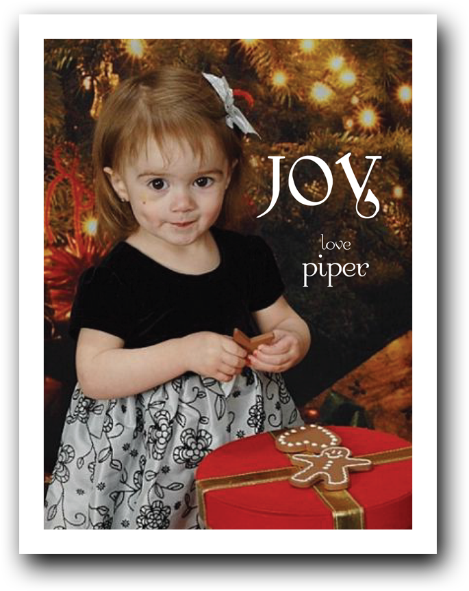 Joy Christmas Card (1000x1000), Png Download