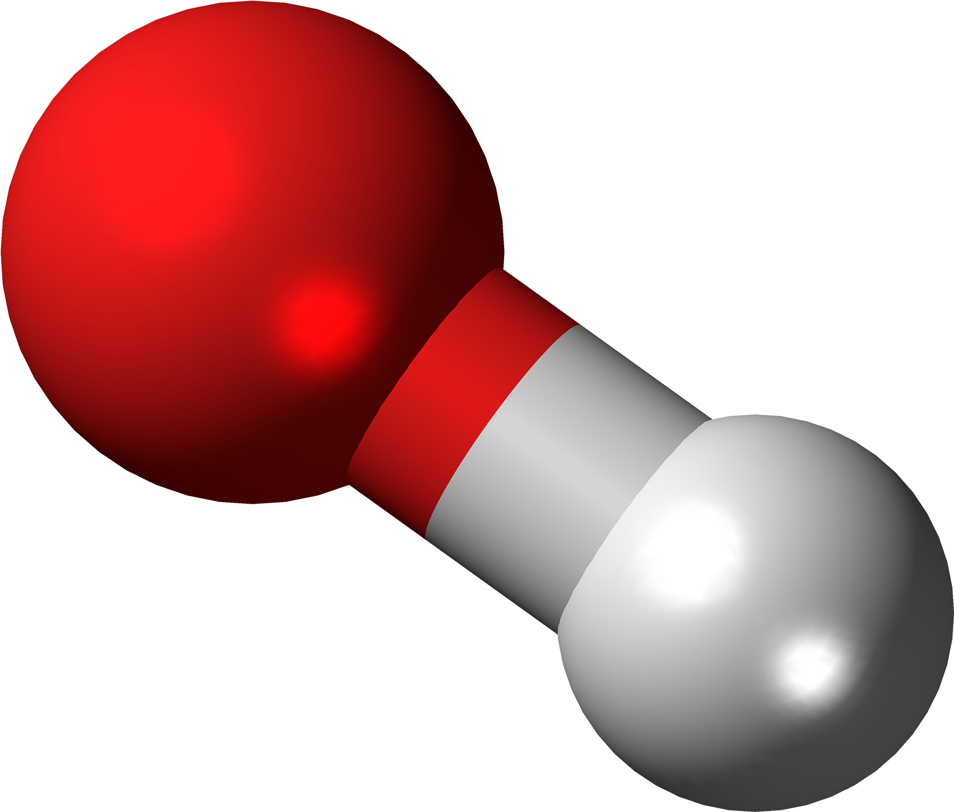 Hydroxide Anion Or Hydroxyl Radical Ball (2000x1725), Png Download