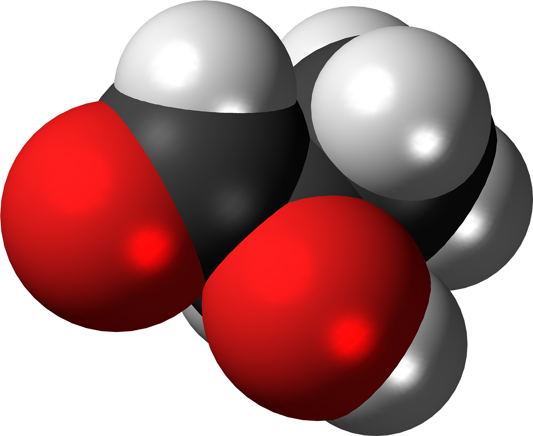 D-lactaldehyde Molecule Spacefill (2000x1674), Png Download