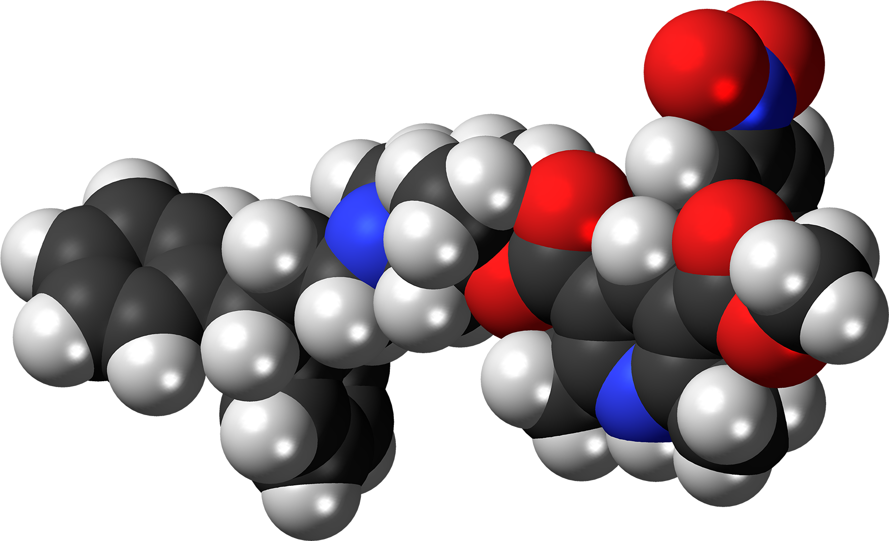 Lercanidipine Molecule Spacefill (2000x1292), Png Download