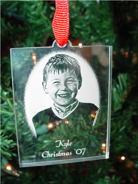 Personalized Wedding Photo Christmas Ornament Enchanted (640x640), Png Download