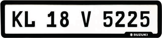 Orbiz Laser Car Number Plate (683x466), Png Download
