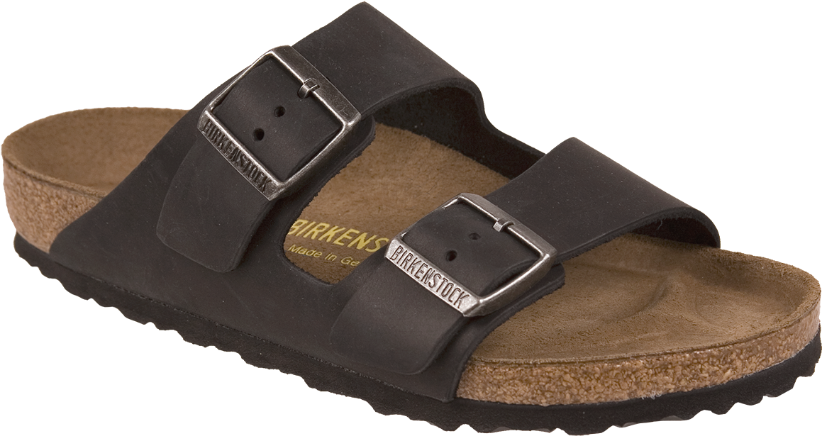Birkenstock Arizona Black Oiled Leather (1200x649), Png Download