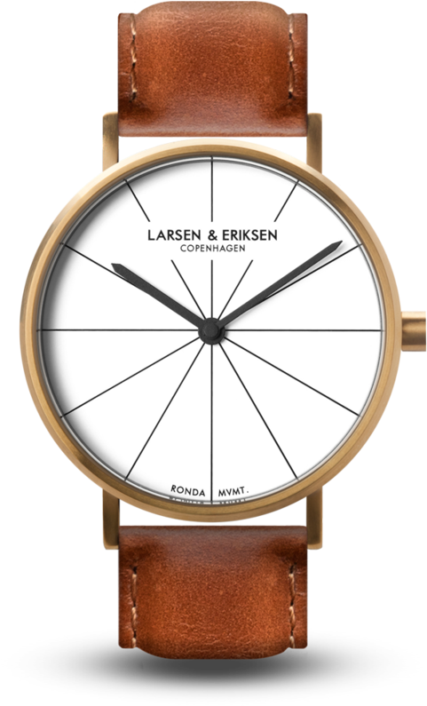 Danish Design Watch With 41mm Brushed Gold Case (800x800), Png Download