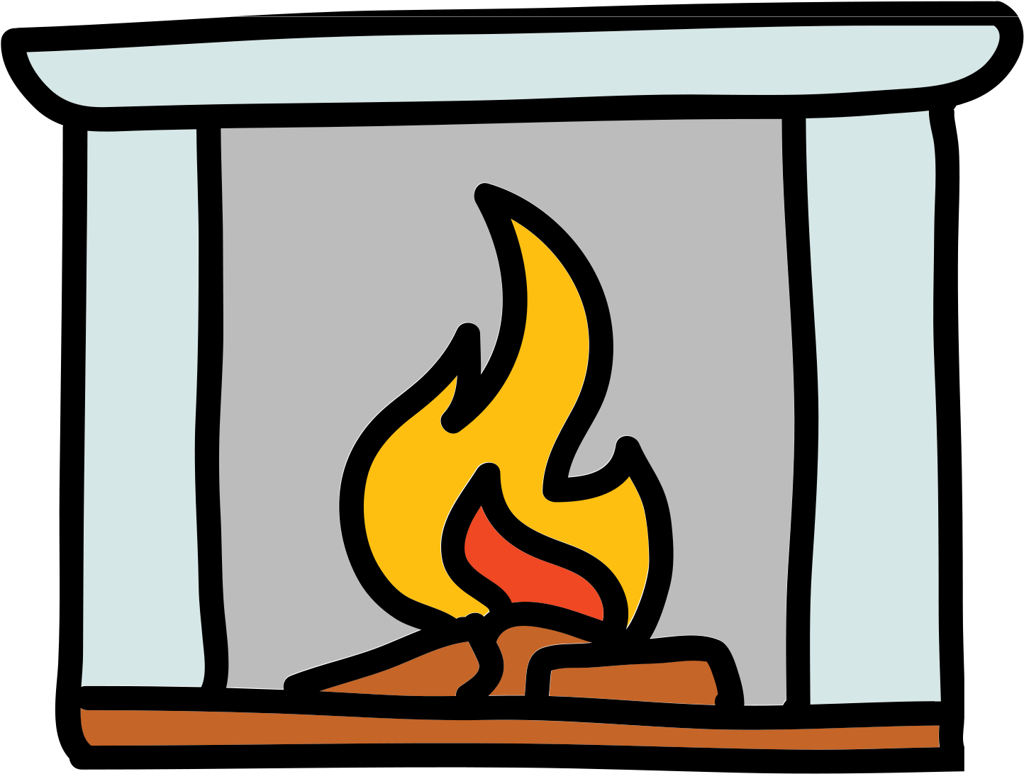 Fireplace Icon (1600x1600), Png Download