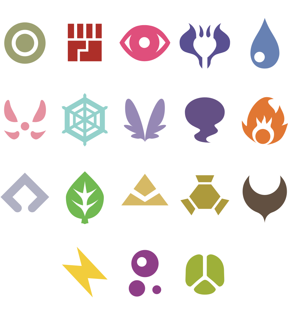 Pokemon type symbols