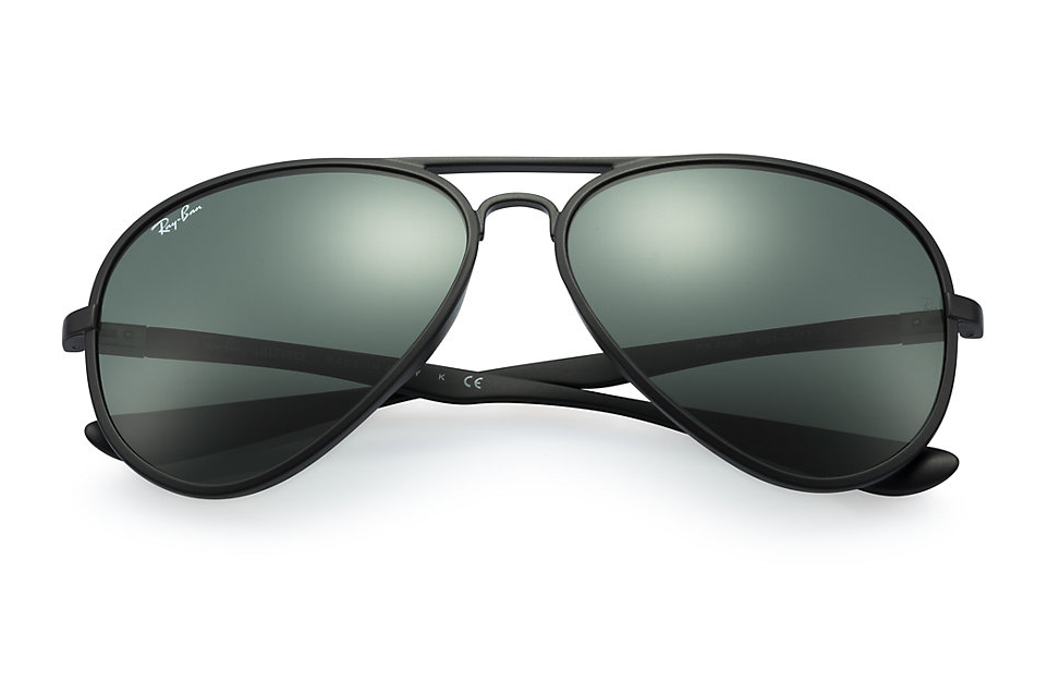 Ray Ban Black Matte Aviator (960x824), Png Download
