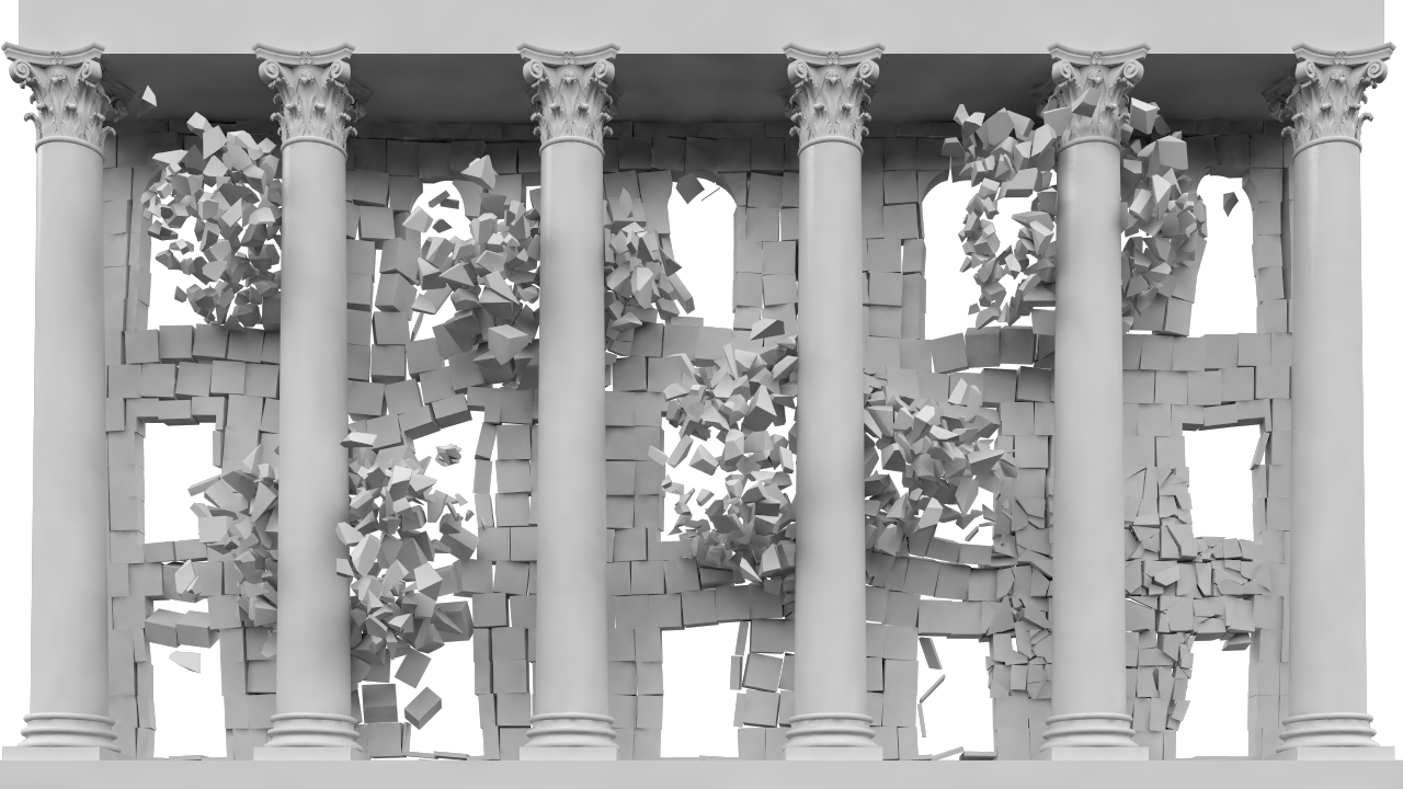 Segment Explosion Video Mapping Facade Animation (1280x720), Png Download