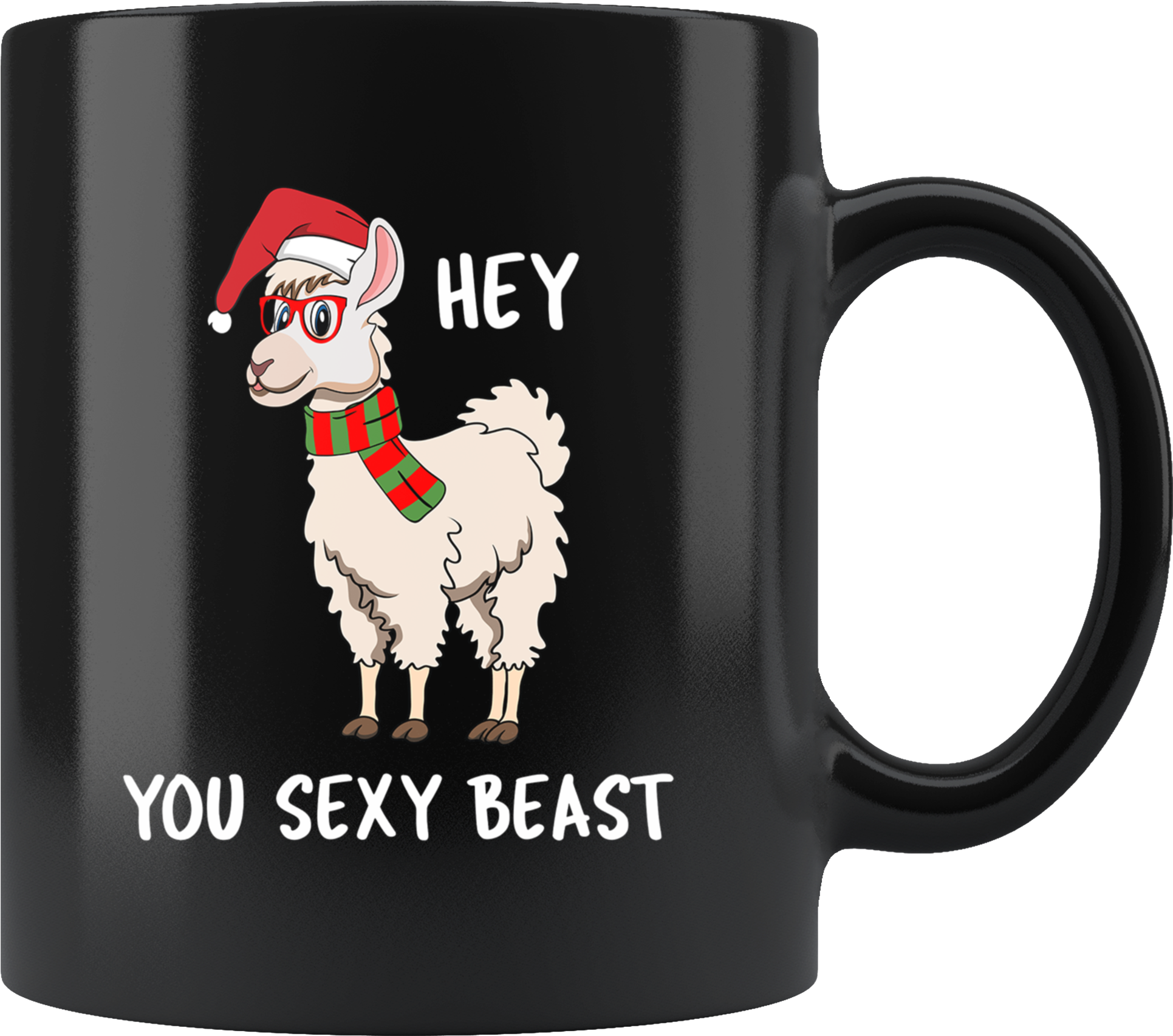 Llama Dabbing Santa Hipster Glasses Sexy Beast Alpaca (2000x2000), Png Download