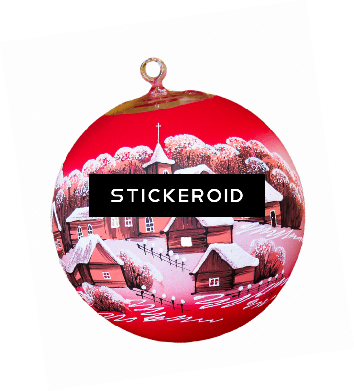 Xmas Ball Red (724x800), Png Download