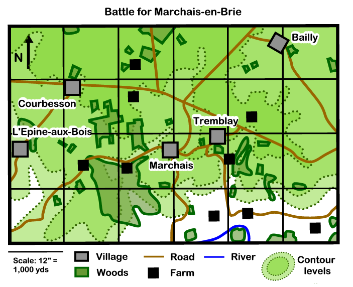 Battle For Marchais En Brie (703x572), Png Download