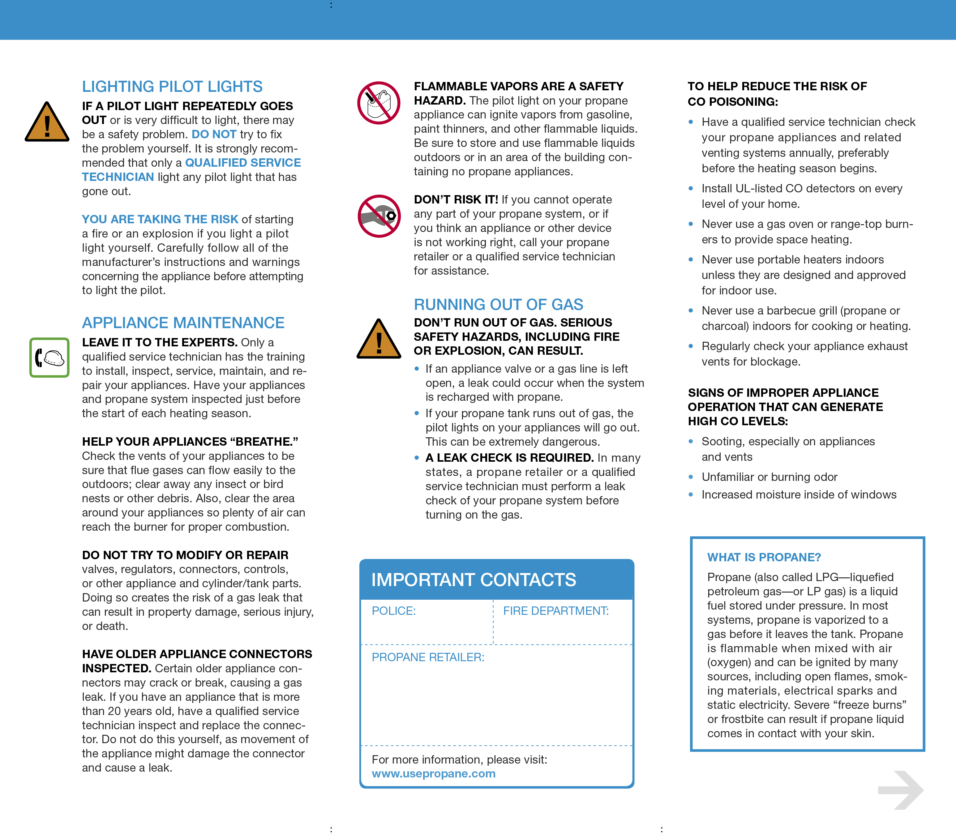Important Propane Safety Information For You & Your (3091x2700), Png Download