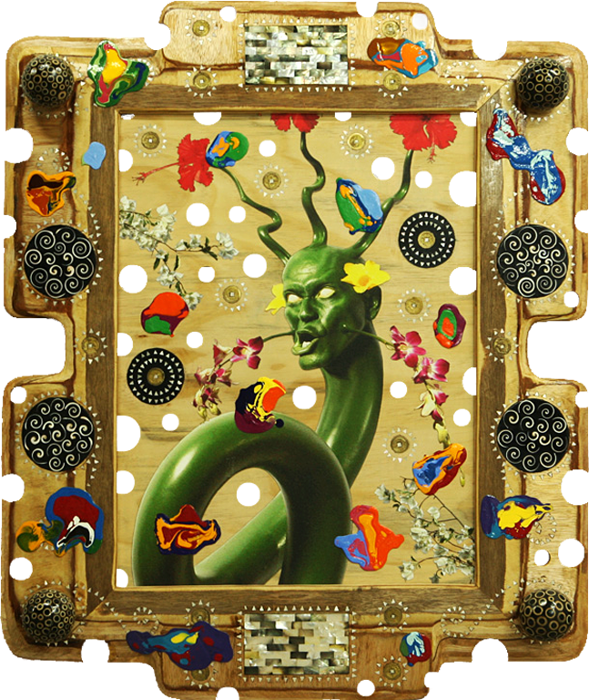 Snake Head Painting, 2008, Acrylic, Oil, Digital Print, (647x768), Png Download