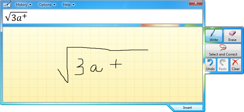 Math Input Panel Uses The Math Recognizer That's Built (832x385), Png Download