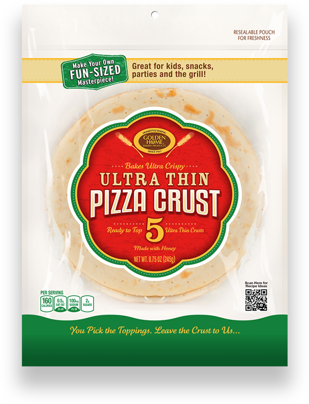 7" Ultra Thin & Ultra Crispy Pizza Crusts (800x800), Png Download
