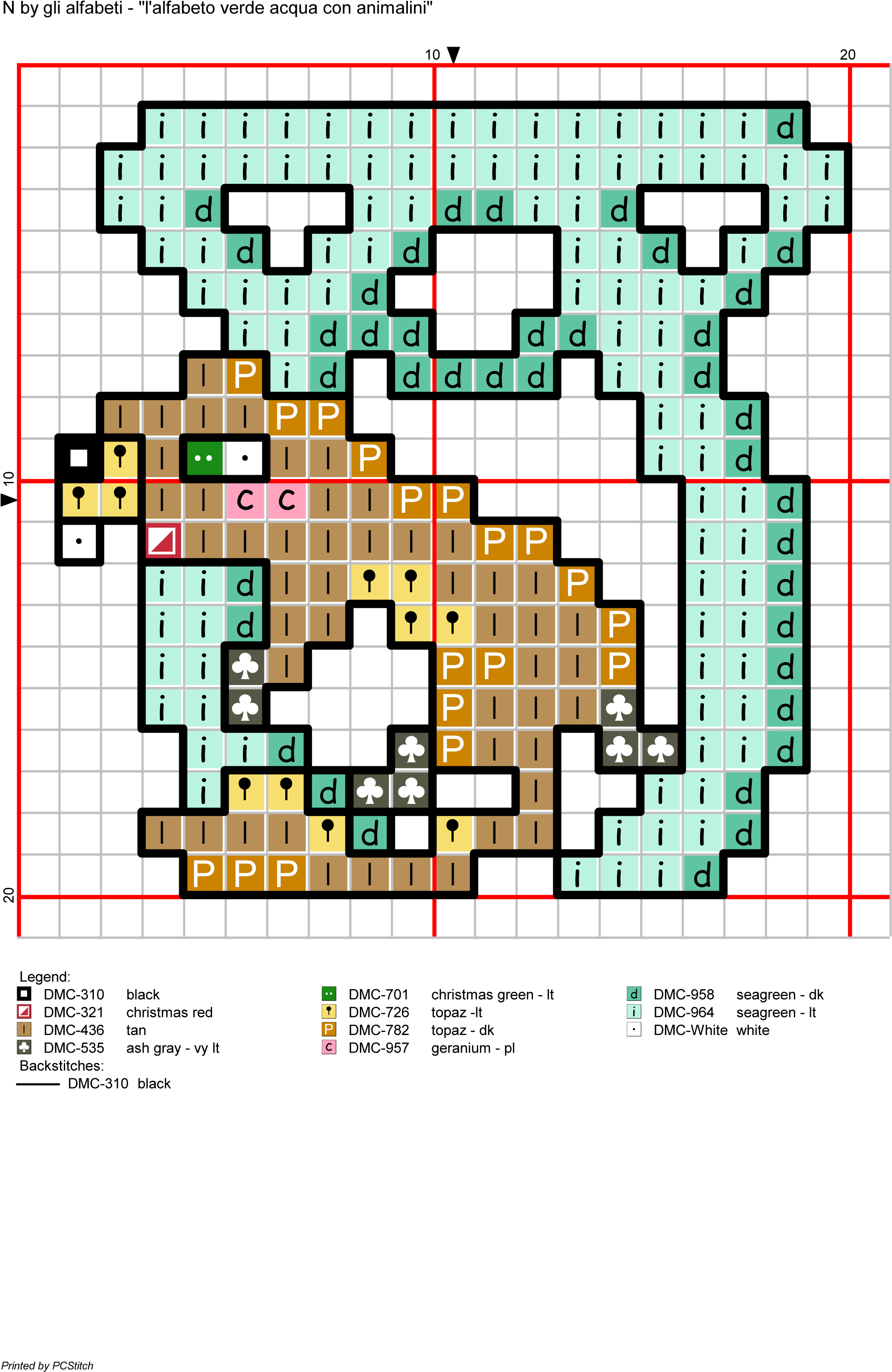 Alfabeto Verde Acqua Con Animalini (2123x3227), Png Download