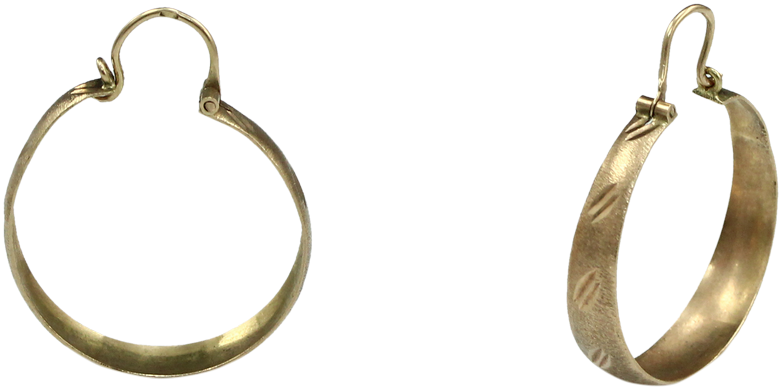 14k Pink Gold Hoop Earrings (974x768), Png Download