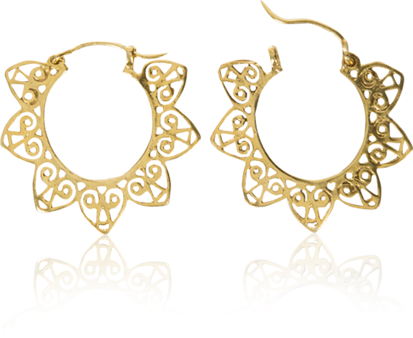 Dionne Gold Hoop Earrings (2000x2000), Png Download