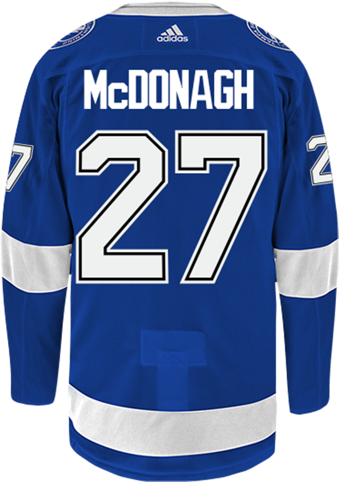 Ryan Mcdonagh Tampa Bay Lightning Adidas Authentic (910x1000), Png Download