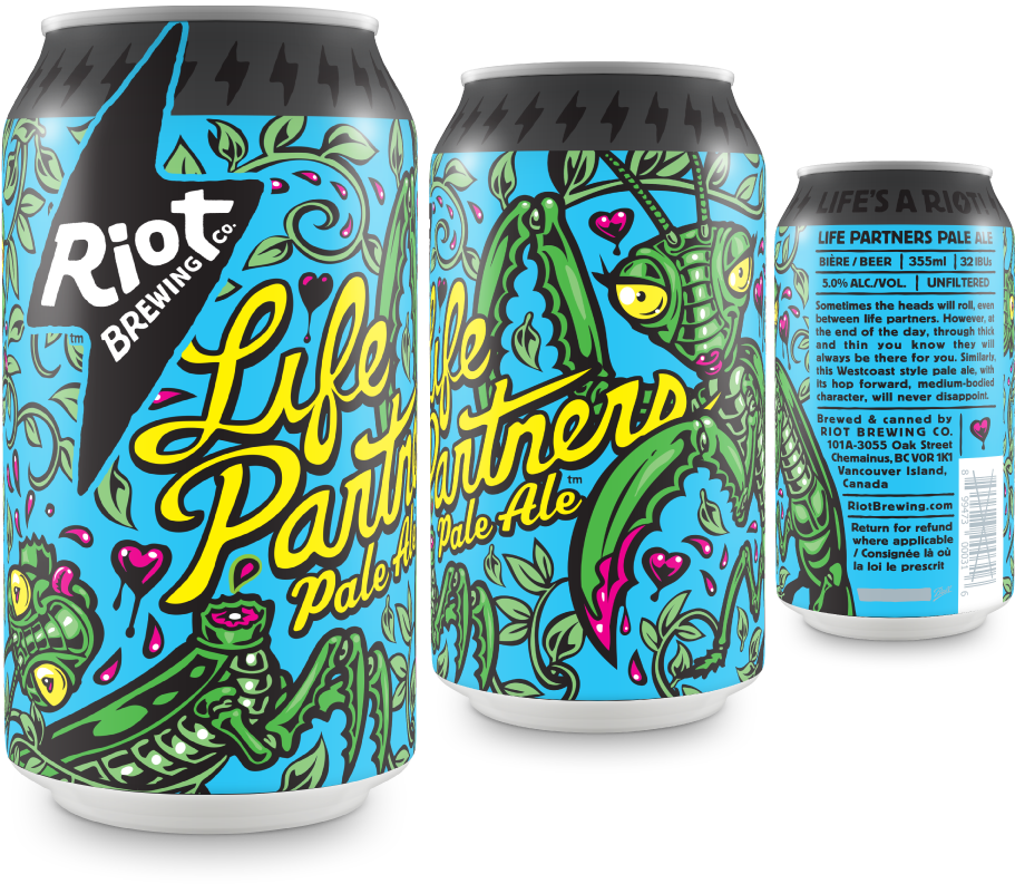 Riot Brewing Co Riot Beer Life Partners Pale (1000x1000), Png Download