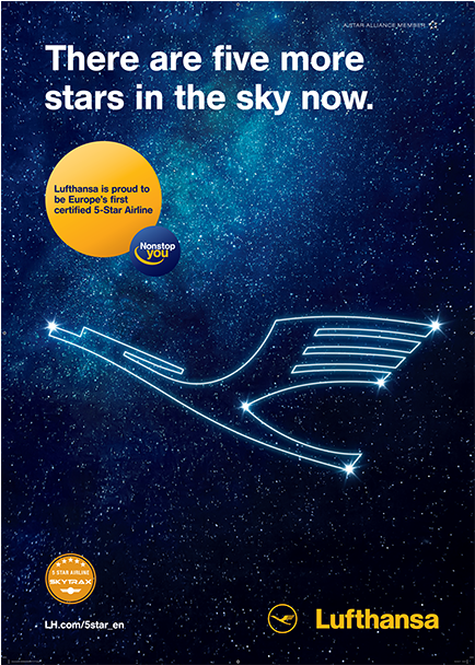 Lufthansa Has Been Certified With The Highest 5-star (800x607), Png Download